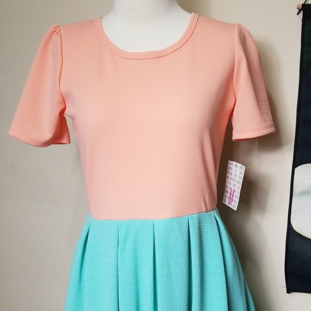 NWT LuLaRoe Amelia in solid two tone colors - Picture 3 of 7